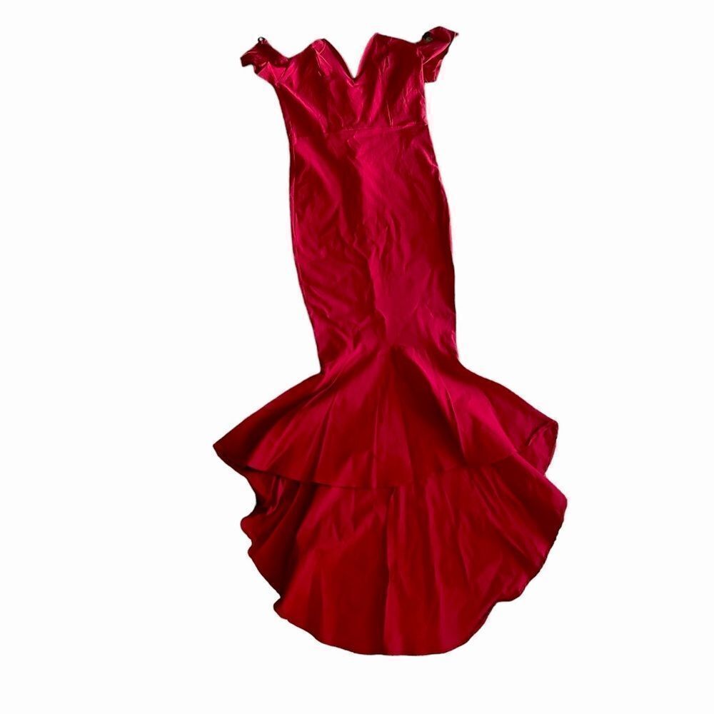 Show-Stopping Off-the-Shoulder Red Mermaid Formal Dress
